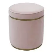 NEW Cafe Lighting Totti Storage Stool Blush Velvet