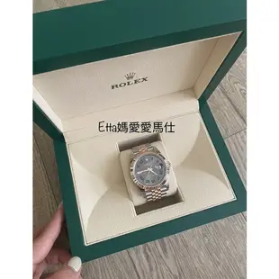 Rolex勞力士 半玫瑰金 41蠔式日誌 Datejust 126331綠羅馬