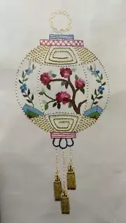 Elsa Williams SAKURA LANTERN Jacobean Silk Metal Satin Embroidery Kit 03005