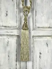 Pair 2 pieces Curtain Tie Backs - 30cm Tassel - Beige