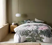 Curiosity Washed Cotton Printed 3 Piece Comforter Set