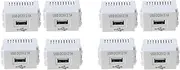 Geroosaty 128 Type 2.1A Mobile Phone Charging Panel USB Power Module 220 V to 5V USB Adapter Switching Module 8 Pack