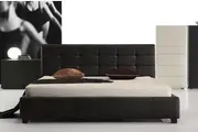 Istyle Milan Double Bed Frame Pu Leather Black