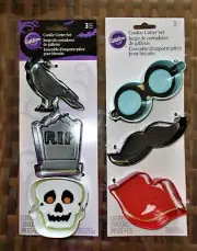 Xmas Cookie Cutter Whimsical Ghost RIP Skull Tombstone Lip Whimsical Metal Lot