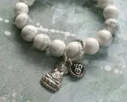 Buddha Yoga Bracelet Energy Power White Howlite