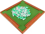 SUPVOX 1Set Portable Mini Mahjong Kit Travel Game Set with Storage Box for Parties Gatherings Complete Accessories for Joyful Playing Experience