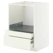METOD / MAXIMERA base cabinet f combi micro/drawers, white/Vallstena white, 60x60x80 cm