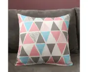Home Pillow Case Sofa Cushion Accessories Linen Nordic Style Daily Use Home Textiles Colorful Triangle 45x45