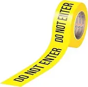 Do Not Enter Barricade Tape 3 Inch X 1000 Feet, Bright Yellow with Bold Black Print, Wide for Maximum Readability, Tear Resistant Design, High Visibility