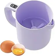 Egg Whipper,Electric Whisk Drink Mixer | Portable Food Whipping Whisker with 1-Liter Capacity for Batter Sauce Filtration Cooking Baking Indoor Outdoor
