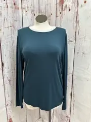 NWT Theory Deep Ocean Plush Anemone Milano Top Size Large TCC