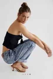 Free People One Teaspoon Cargo Motion Jeans in Berlin Blue Size 23