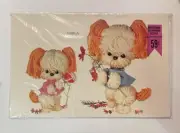 Vintage Meyercord Decals Transfers 8.5” x 13.5” Sheet Yarn Puppy Dog