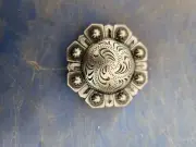New 2" Large Silver Engraved Octagon Concho with Chicago screw