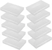 Generic 10pcs Clear Cassette Tape Storage Organizer Retro Plastic Cassette Holder for Audio Tapes Versatile Storage for Home Crystals and Jewelry Semi Transparent Boxes