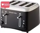 Addison 4 Slice Toaster - Dual Browning Controls, Defrost & Reheat, Matte Black