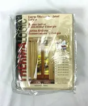 Commonwealth Home Fashions Beige Insulated Tab-Top Curtain Panel Pair, 80"x95"