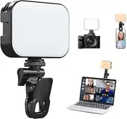 VIJIM VL100X Bi-Color LED Video Light with Clip, Camera Lights 2000mAh LED CRI95+ Rechargeable Portable Clip on Light for Phone/Tablet/Laptop