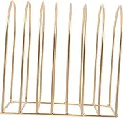 FIXOSHEE Desk Magazine Organizer Small Iron Bookshelf Holder for Office Dorm Bedside Tabletop Chic Space Saving Design for Magazines Books Files Elegant Desktop Storage