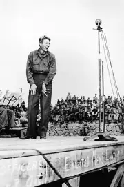 New 5x7 World War II Photo: Danny Kaye Entertains Troops of 5th Marine Division