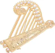 [LIGIGWASH] Harp Brooch for Women Elegant Lapel Pin Decoration for Hats and Suits Non-fading Design Accessory for Stylish Outfits