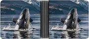 [QSKDLAC] Leather Wallet Slim Durable Credit Card Holder Personalized Orca Killer Whale Printing Wallet For Men & Women Perfect For Work Travel, style, One size, Foldable Pu Wallet, Style, One size