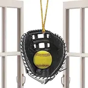 Softball Ornaments for Christmas Tree | 2D Acrylic Unique Baseball Ornament | Decorative Softball Player Ornament, Christmas Decorations for Softball Players