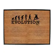 Evolution Snowboarder - Funny Novelty Doormat Man Cave Floor mat
