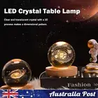 LED Crystal Table Lamp USB 3D Moon Galaxy Night Light Xmas Decor Kids Gift 2025