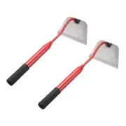 2pcs Garden Hoe 16" x 6" Steel Hoe Garden Tool with Handle, Red