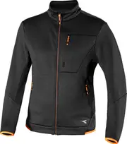 Diadora Utility Techno Polar, workwear fleece jacket , color: Dark Grey/Black/Orange , size: S
