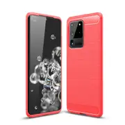 MCC Slim Samsung Galaxy S20 Ultra Carbon Fibre Soft Carbon Case Cover G988 [Red]