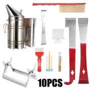 10 Pcs Beekeeping Tool Kit Beekeeping Equipment Beehive Tool with Bee •