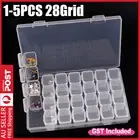 28 Grid Plastic Compartment Storage Box Container Jewellery Bead Craft Organiser
