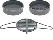 [Instant Pot] Electric Pressure Cooker Official Steamer Insert Set - Long Handled Trivet, Steamer Basket, Broiler Pan to fit All 8qt and 6qt Models