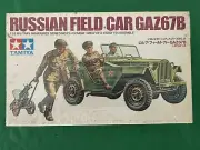 Tamiya RUSSIAN FIELD CAR GAZ67B w/ Crew of 3 Officers Miniature Figures 1:35 #21