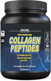 Collagen Peptides Powder - Grass Fed Pasture Raised Hydrolyzed Paleo and Keto Protein Supplement - for Youthful Skin, Healthier Hair, Joints, Stronger Nails - GMO and Gluten Free
