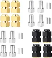 Modification Accessories Brass Hex Wheel Widening Adapter for TRX-4M 1/18 RC Crawler Car(Black)