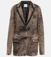 [Miu Miu] Miu Miu Denim blazer AU 10 black