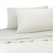 Brooklyn Flat Jersey Knit Sheet Set, White, Twin