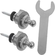 UPKOCH 2Pcs Metal Guitar Strap Locks with End Pins and Wrench Slip and Durable Acoustic Guitar Strap Attachment for Secure Performance and Easy Installation