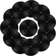 Haiabei 24 Pcs 12Inch Blank Records Vintage Fake Records Decorations Discs Hip Hop Rock 70s 80s 90s Retro Decor for Home Studio Room Wall Aesthetic