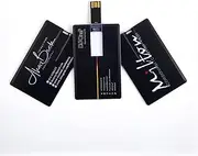 Custom Credit Card USB Flash Drives, Personalized Black Card USB 2.0 Flash Drive with Logo or Text, Ideal for Corporate Gifts, Promotional Giveaways, Photography & Music Studios (64 GB,50PCS)