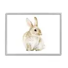 Bunny Rabbit Watercolor Portrait ' Nursery Animal Grey Framed Wall Art, 20 x ...