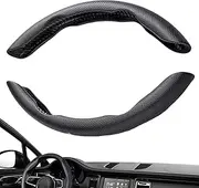 Steering Wheel Cover | Nappa Leather Steering | Carbon Fiber | Luxury Car Steering Wheel Wrap, Carbon Fiber Steering Wrap, Leather Steering Wheel Cover, Steering Wheel Protector