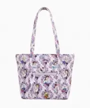 Vera Bradley X Disney Small Vera Tote in Beauty And The Beast Belle Floral NWT