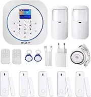 TECPEAK Wireless Home Alarm System WiFi GSM Alarm Kit with Security Siren Remote Control Phone (A1-B)