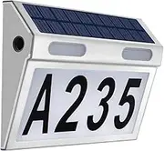 Solar Address Sign, Lighted Address Plaque Outdoor Waterproof, Illuminated Address Numbers, House Numbers for Houses/Yard Outside