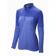 Mizuno Seamless 1/4 Zip Long Sleeve Blue Volleyball Jacket Women's Size Small
