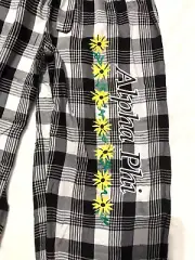 Alpha Phi Women's Daisy Loungelite Size Small Pants Plaid Featherlite Soft